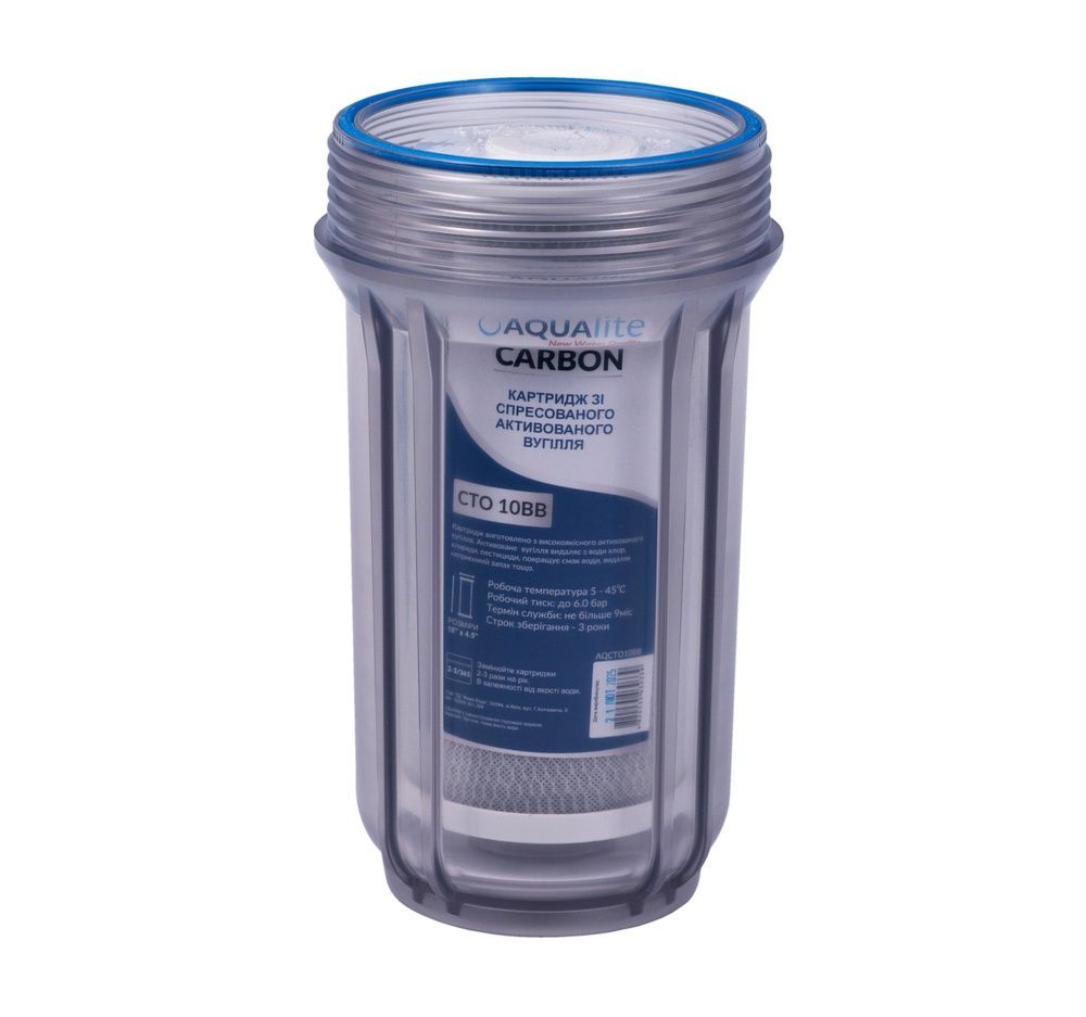 Aqualite CTO10BB compressed activated carbon cartridge &Oslash;107&times;250 mm 45&deg;C AQCTO10BB photo