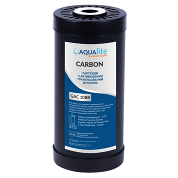 Wkład z węglem kokosowym Aqualite GAC10BB &Oslash;107&times;250 mm 45&deg;C (do usuwania chloru i zanieczyszczeń organicznych) AQGAC10BB zdjęcie
