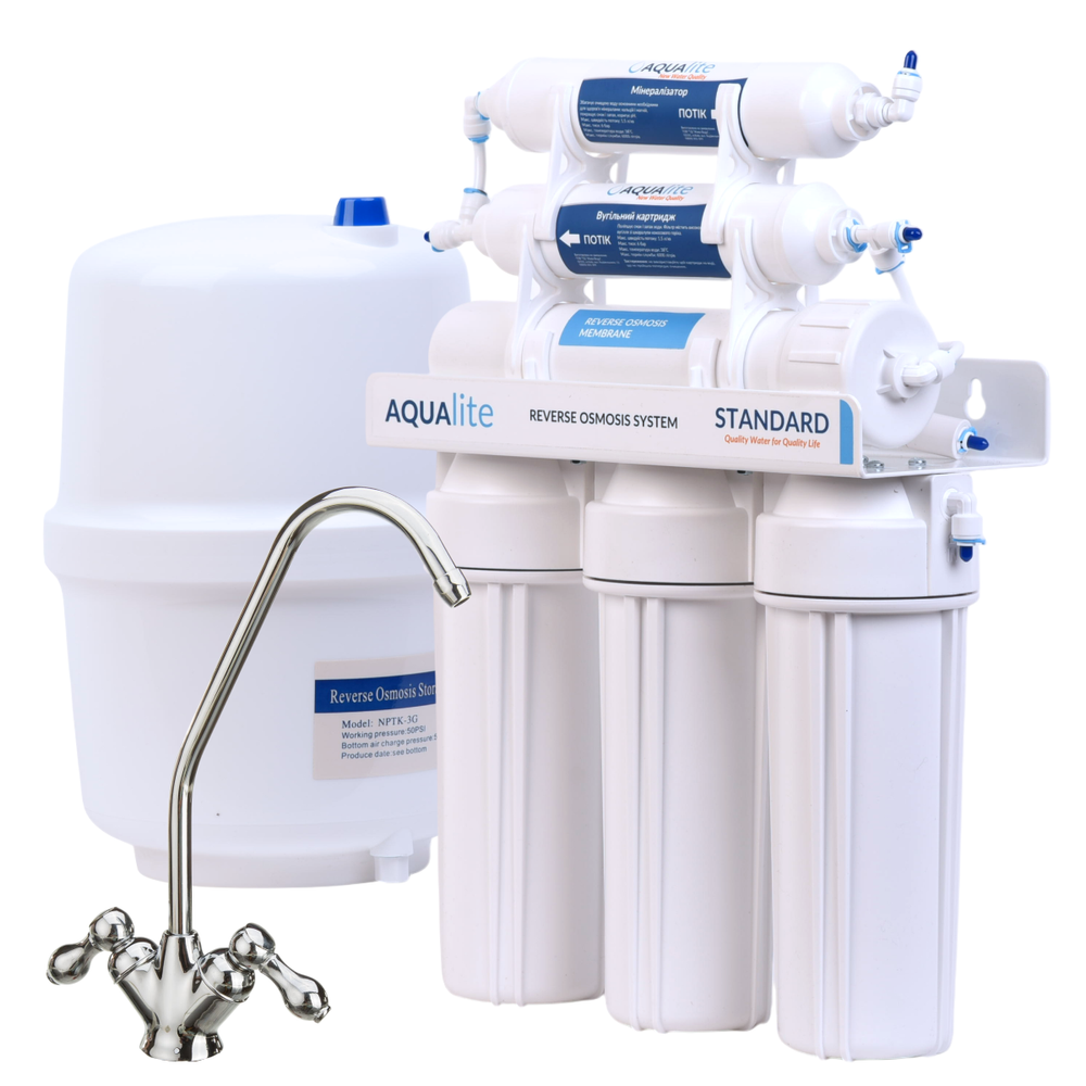 Umkehrosmosefilter Aqualite Standard 6-50 mit 50GPD-Membran und Mineralisator (AQS6-50) AQS6-50 Foto
