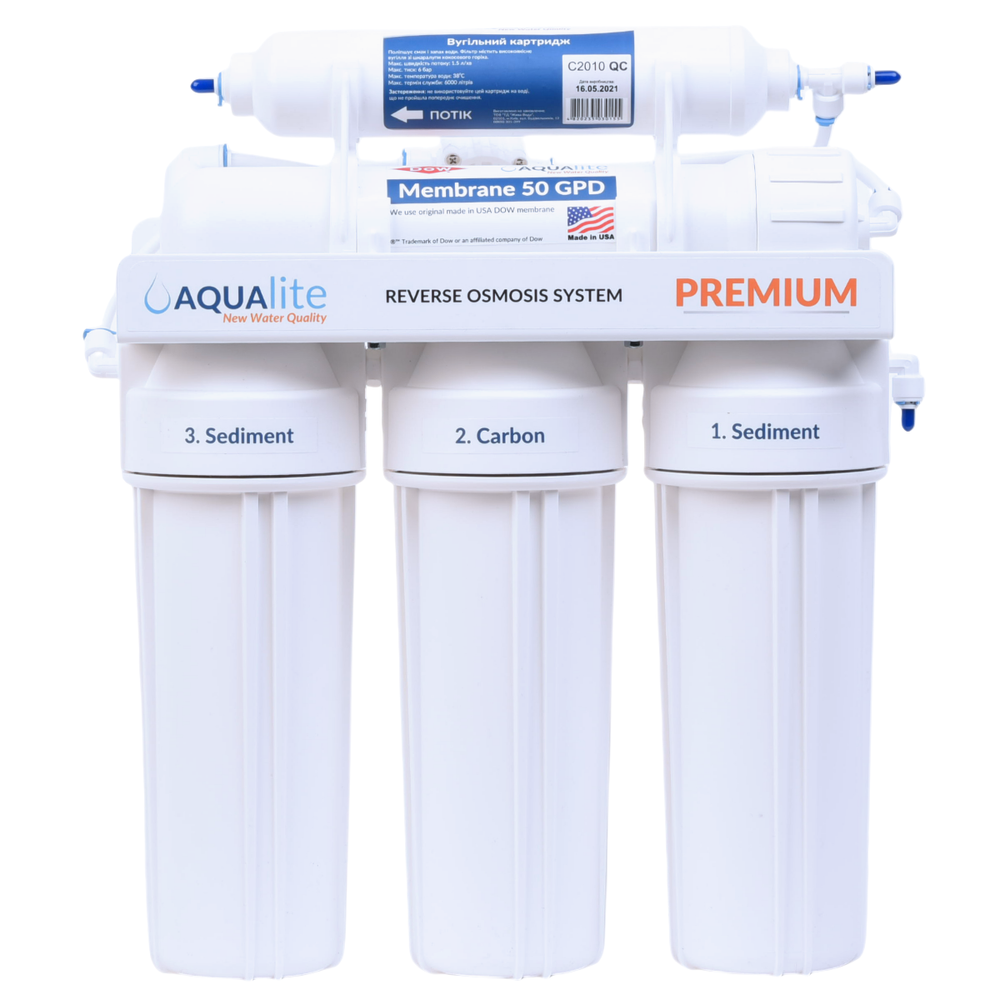 Filtro ad osmosi inversa Aqualite Premium 5-75 con membrana Premium 75GPD (AQP5-75) AQP5-50 foto