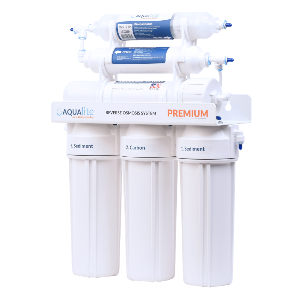 Filtro ad osmosi inversa Aqualite Premium 6-50 con membrana Premium 75GPD e mineralizzatore (AQP6-50) AQP6-75 foto