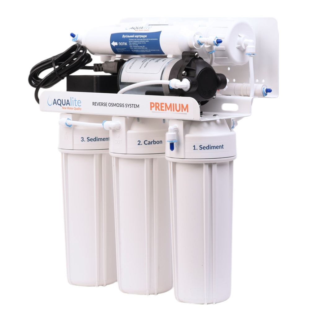 Filtro ad osmosi inversa con pompa Aqualite Premium 5-75P con membrana da 75 GPD (AQP5-75P) AQP5-75P foto