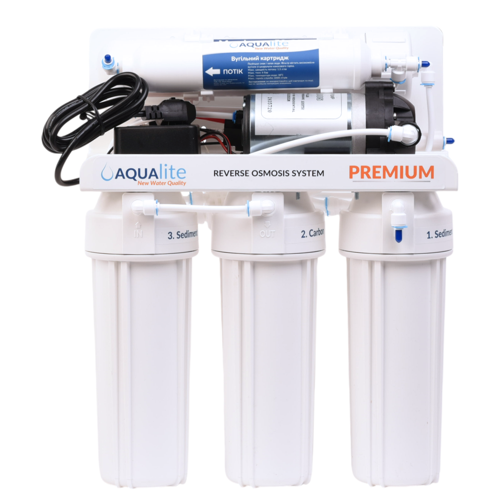 Filtro ad osmosi inversa con pompa Aqualite Premium 5-75P con membrana da 75 GPD (AQP5-75P) AQP5-75P foto