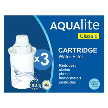AQUALITE CLASSIC Filterkartusche (f&uuml;r Barrier-, Brita Classic-, Ecosoft- und Nasha Voda-Filter) (3 St&uuml;ck) AQClassicP3 Foto