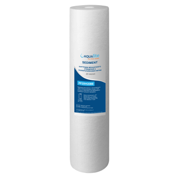 Cartuș din polipropilenă Aqualite PS20M20BB &Oslash;107x506 mm 20 microni 45 &deg;C (&icirc;ndepărtarea impurităților mecanice) AQPS20M20BB foto