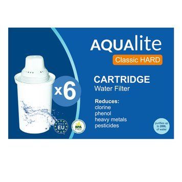 AQUALITE CLASSIC HARD Filterkartusche (f&uuml;r Barrier, Brita Classic, Ecosoft, Nasha Voda) f&uuml;r hartes Wasser (6 St&uuml;ck) AQClassicHP6 Foto
